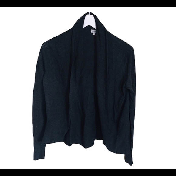 KISMET Dorothy Open Front Cocoon Knit Cardigan With Long Sleeves Grey Sz Medium - Picture 7 of 11